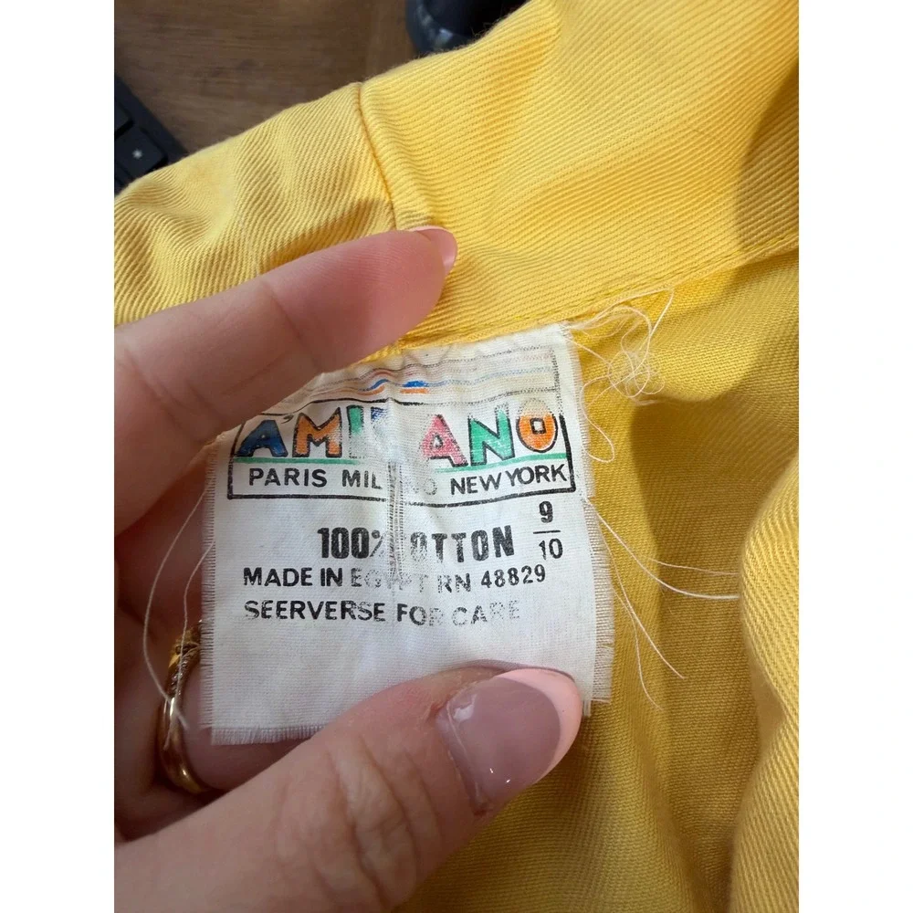 Vtg Yellow Denim Blazer & Skirt Set Sz S/M Retro 80's Preppy Twee‎ Indie